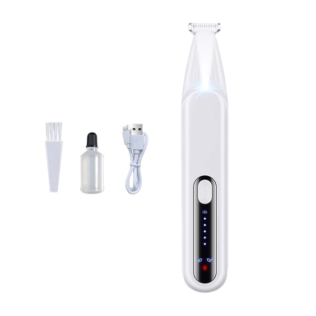 Pet Grooming Tool for Indoor Use Specific and Cat Trimmer with LED Light 18mm Wide Rounded Ceramic Low Noise Wireless Grooming Scissors