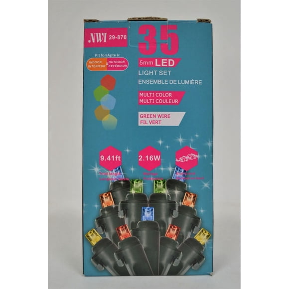 35 Lt Lt 5 Mm Led Indoor / Outdoor Light Set (Multi-Ampoules) - Ensemble De 2