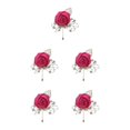 thumbnail image 3 of relayinert Broche Moderne Minimaliste Unique et à la Mode Pièce de Déclaration Épingles de Luxe pour Mariages Rose Rouge 5Set, 3 of 6