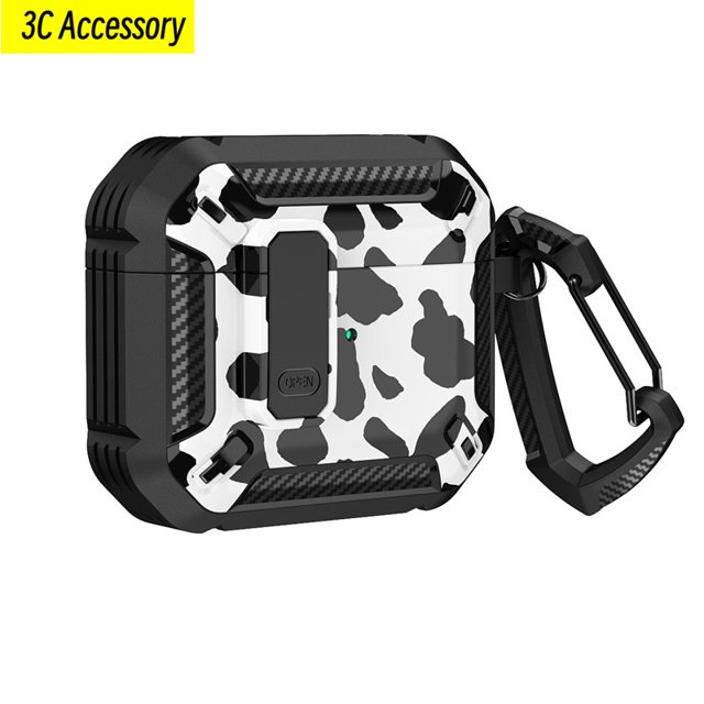 Case for Airpods Pro 2nd Generation Case 2022 Airpod pro 2 case Secure Lock Clip Shockproof Protective Cover for AirPods Pro 2 Cow pattern For AirPods 3 2021