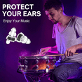 thumbnail image 4 of High Fidelity Concert Earplugs for Concerts Musicians,Earplugs for Noise Reduction,24Db Advanced Filter 2 Pairs(Black), 4 of 5