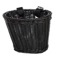 thumbnail image 2 of jinwen Kids Handlebar Bike Basket Imitation Rattan Handmade Basket Simple and Black, 2 of 9