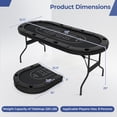 thumbnail image 3 of Gymax 8 Player Foldable Poker Table Portable Folding Texas Holdem Table w/Padded Rail Black, 3 of 10