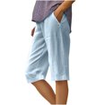 thumbnail image 2 of Wensltd Summer Wide Leg Shorts for Women Fashion Linen Flowy Comfy Pants, 2 of 6