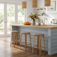 thumbnail image 2 of Butler Specialty Company Ballito 30 in. Seat Height Oval Rattan Bar Stool - Orange and Brown, 2 of 8
