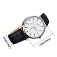 thumbnail image 5 of Classic Roman Dial Men's Watch with Calendar Function and Trendsetting Leather Strap for and Gifting, 5 of 5