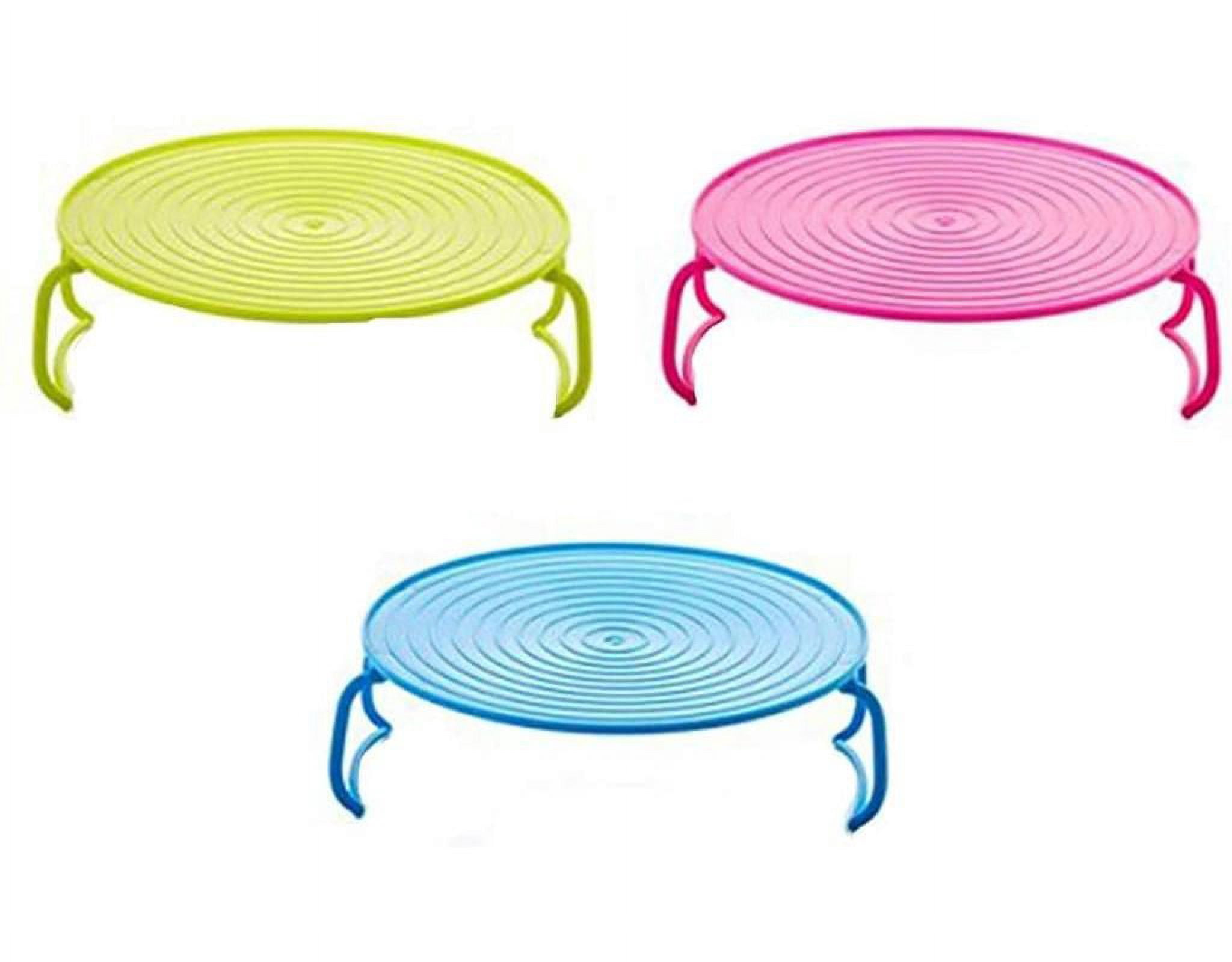 Double Plate Microwave Tray Rack Rack Plastic Oven Tray Rack Color Random