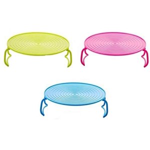 Double Plate Microwave Tray Rack Rack Plastic Oven Tray Rack Color Random