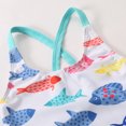 thumbnail image 4 of Pisexur Girls One-Piece Swimsuit 3-7 Years Adjustable Ruffle Bathing Suits Cute Striped Swimwear for Toddler Beach Pool, 4 of 6