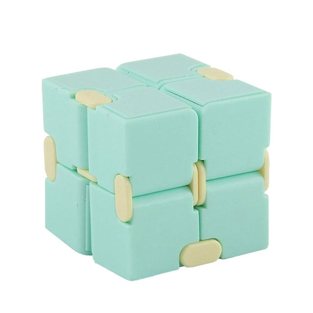 Magic Cube Toy Sensory Anxiety Magic Cube Magic Relief Toy Plastic Portable Pocket Cube for Children Adults, Green