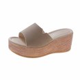 thumbnail image 2 of RKSTN Sandals for Women Wedge Sandals Fashion Open Toe Platform Sandals Soft Comfortable Sandals, 2 of 4