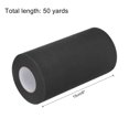 thumbnail image 2 of Unique Bargains 6 inch 50 Yards Tulle Ribbon Rolls Pastel Netting Fabric for Gift Wrapping Christmas Wedding, Black, 2 of 5
