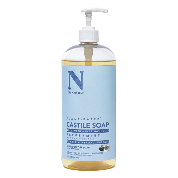 Dr. Natural Pure-castile Liquid Soap, Peppermint, 32 Oz