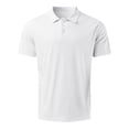 thumbnail image 2 of BOBOGOJP Polos pour Hommes à Manches Courtes Performance Évacuant l'Humidité Chemise de Golf Décontractée à Séchage Rapide Polos à Manches Courtes (Blanc,G), 2 of 5