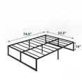 thumbnail image 3 of Zinus Lorelai 14 inch Metal Platform Bed Frame, 3 of 5