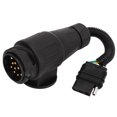 thumbnail image 1 of Trailer Plug Adapter, 13 Pin To 4 Pin Waterproof Wear Resistance ABS Plastic Trailer Converter  For RVs, 1 of 8