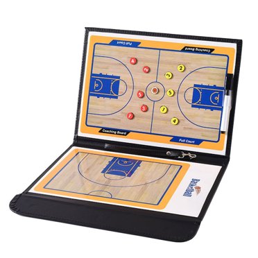 HLONK Magnetic Professional Basketball Coaching Board Erase Resuable Clipboard with Dry Erase Marker Pen and  Bag