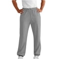thumbnail image 1 of aohooy Men's Fleece Elastic Bottom Jogger Sweatpants - Drawstring Workout Track Running Gym Athletic Pants with Pockets Gray,S, 1 of 8