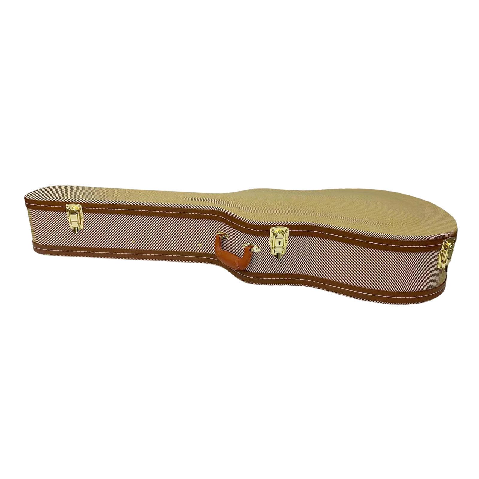 TISHITA Acoustic Guitar Bag Waterproof Guitar Case for Home Stage Performance Travel Brown Handle