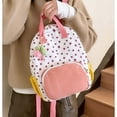 thumbnail image 4 of Meitianfacai Girls Backpack - Features Adjustable Shoulder Straps, 2 Side Pockets & Spacious Interior, Strawberry Print Backpack Schoolbag, 4 of 7