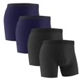 thumbnail image 1 of Plebaso Mens Cotton Underwear Long Leg Boxer Sports Briefs for Men Breathable Everyday Boxers Multipack, 1 of 2