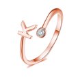 thumbnail image 1 of DPTALR 26 English Letter Opening Rings Zircon Girls Retro Jewelry Gift, 1 of 1