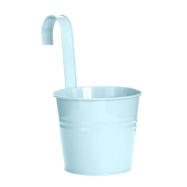 Yhmxh Closet Organizers and Storage Color Flower Bucket Tin Hanging Bucket Green Flower Container Home Balcony Hanging Bucket Plastic Decoration
