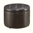 thumbnail image 4 of Convenience Concepts Designs4Comfort Pouf Rond en Similicuir Espresso, 4 of 5