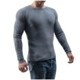 thumbnail image 1 of T-Shirts pour Homme, Col Rond, Tricoté, Décontracté, Patchwork, Base, Gris, Chemises et T-Shirts Athlétiques pour Hommes, Automne, Taille m, 1 of 9
