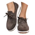 thumbnail image 1 of Dakaela Espadrilles en Toile à Plateforme pour Femmes, Décontractées, à Lacets, Tennis, Course, Classiques, Marche, Plates, 1 of 7
