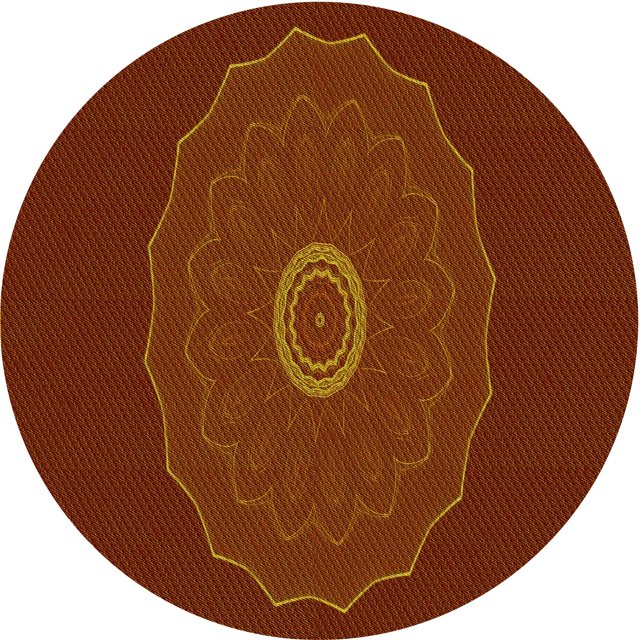 Ahgly Tapis Rond Lavable en Machine Intérieur Transitionnel Acajou Brun, 6 Pieds Rond