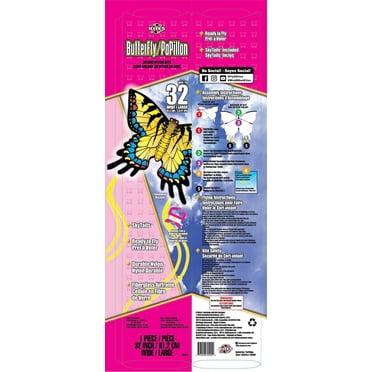 Cerf-volant X Kites Butterfly Deluxe en nylon de 32 pouces de large