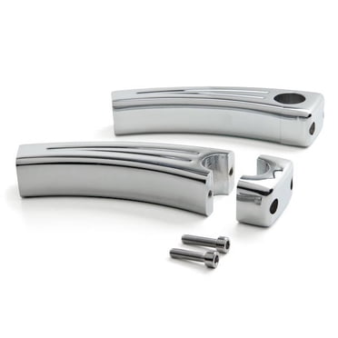 Rehausseurs de Guidon de Moto Chromés 5,5 Pouces (Barre 1 Pouces) Rehausseurs de Barre à Main Personnalisés Compatibles avec Honda Yamaha Kawasaki Suzuki Harley Davidson Cruisers Choppers Motos