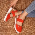 thumbnail image 2 of Platform Wedge Sandals For Women 2025 Summer Spring Closed Toe Espadrilles High Heels Slingback Dress Sandals, 2 of 5