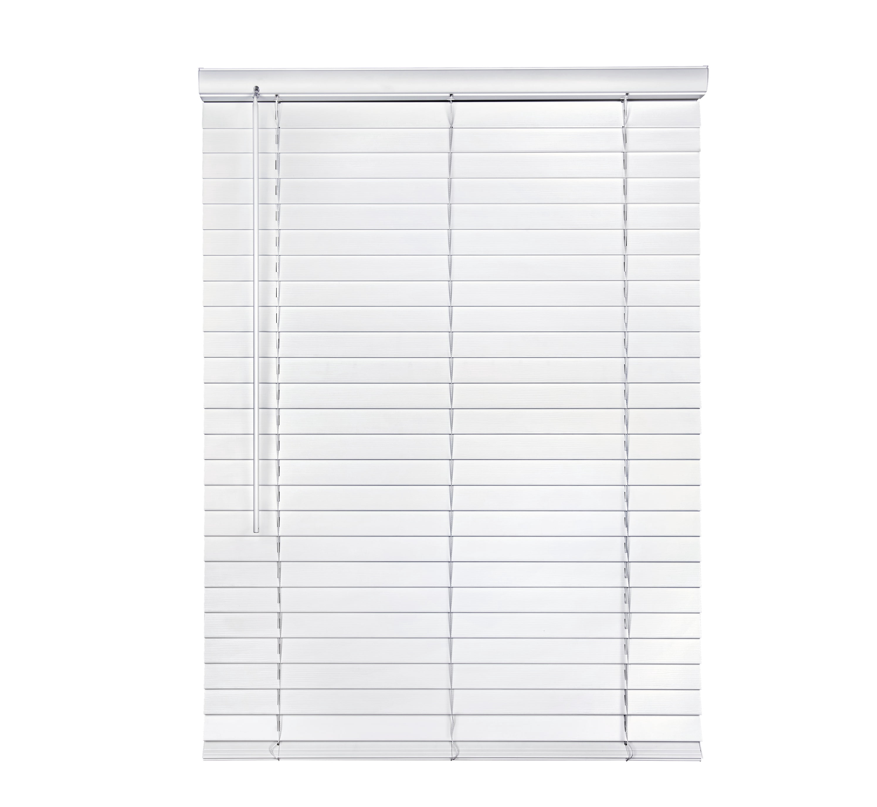 MAINSTAYS 2-inch Faux Wood Horizontal Window Blinds, White