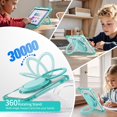 thumbnail image 3 of Case for iPad Mini 7 A17 Pro / Mini 6, iPad Mini 6th/7th Gen 2021 2024 8.3 Inch Shockproof Rugged Protective Cover with 360 Rotating Stand Pencil Holder Hand/Shoulder Strap Transparent Back, 3 of 6