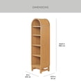 thumbnail image 4 of Bibliothèque étroite à dessus arqué Juliet de Better Homes & Gardens, miel clair, pour adultes, 4 of 10