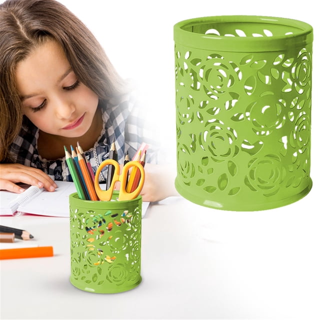 Meiiso Tool Series, Pen Holder E, Mesh Pen Holder Round & Square Metal Desk Organizer for /Study groups, Clearance!