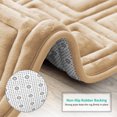 thumbnail image 4 of Clara Clark Bathroom Rugs, Velvet Memory Foam Bath Mat, Ultra Soft Non Slip and Absorbent - Waffled - Set Small, Large & Contour - Beige, 4 of 6