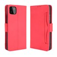 thumbnail image 1 of Case for Samsung Galaxy A22 5G Cover Adjustable Detachable Card Holder Magnetic closure Leather Wallet Case - Red, 1 of 5