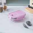 thumbnail image 1 of Birdeem Glass Bento Box for Meal Prep, Microwave Safe Lunch Container, Reusable Food Storage with Leakproof Lid for Office, School, Home Use, 1 of 9