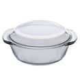 thumbnail image 1 of Huanglei Oven Glass Bowl Lid Alternative Round Microwave Dishwasher Kitchenware Kitchen Bakeware Durable Heat Glass Baking Tray Cookware For Baking Roasting Cooking，Large Capacity Baking, 1 of 4