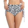 thumbnail image 3 of Women Swim Skirt Drawstrings Sides Swim Shorts Bathing Suit Skirted Swimsuit Bottom, 3 of 6