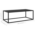 thumbnail image 4 of vidaXL Table Basse Noire avec Verre Noir 100x50x35 cm, 4 of 4