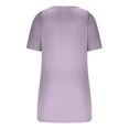 thumbnail image 4 of AherBiu Women Tops Stretchy Slim Tight Button Ribbed Knitted Short Sleeve Round Neck Basic Summer Tshirts, 4 of 4