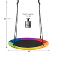 thumbnail image 2 of Costway Balançoire Soucoupe Volante de 40 Pieds' pour Arbre, Balançoire Ronde 900D avec Corde Multicouche, Colorée, 2 of 7