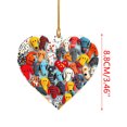 thumbnail image 3 of Yhmxh Home Decor Christmas Heart-Shaped Whimsical Abstract Dachshund Tree Ornament Welcome Home Decorations Spring Decor, 3 of 6
