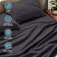thumbnail image 4 of Bare Home Premium 1800 Collection Ensemble de Draps 4 Pcs, Très Grand, Gris Fer Forgé, 4 of 10
