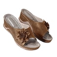 thumbnail image 2 of drppepioner Woman Fish Mouth Collection Leather Soft Footbed Orthopedic Arch-Support Sandals Sandals for Women, 2 of 3
