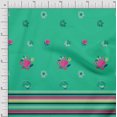 thumbnail image 1 of oneOone Cotton Cambric Fabric Stripe & Floral Panel Decor Fabric Printed BTY 56 Inch Wide, 1 of 3